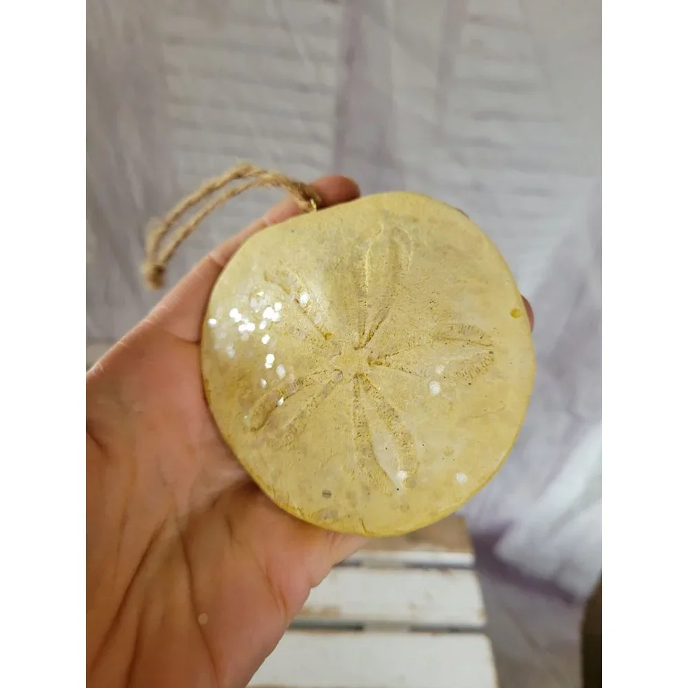 Sand‎ dollar ocean ornament Xmas holiday home tree decor vintage